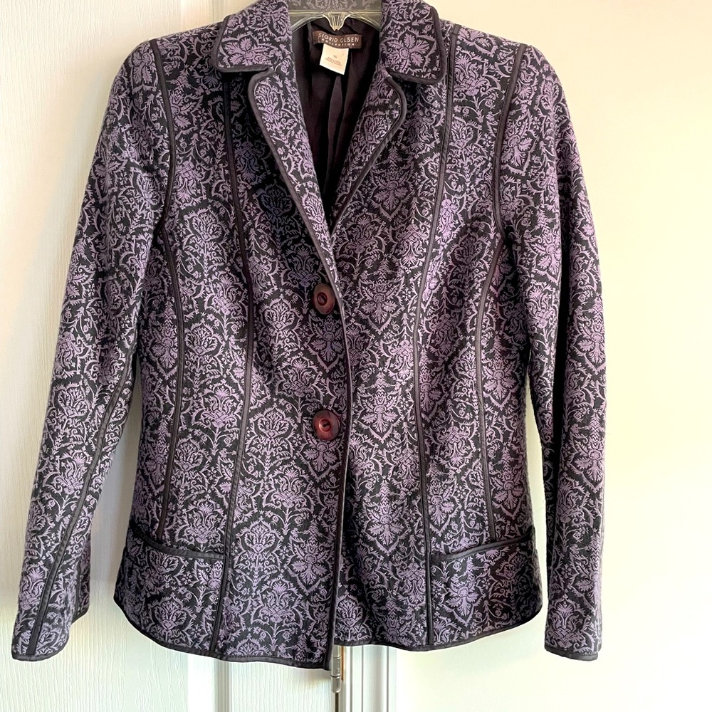 Vintage Sigrid Olsen Collection Purple Jacket size 10